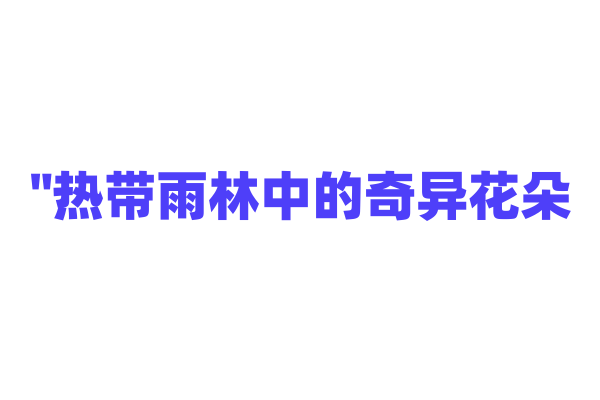 "热带雨林中的奇异花朵——蝴蝶兰"